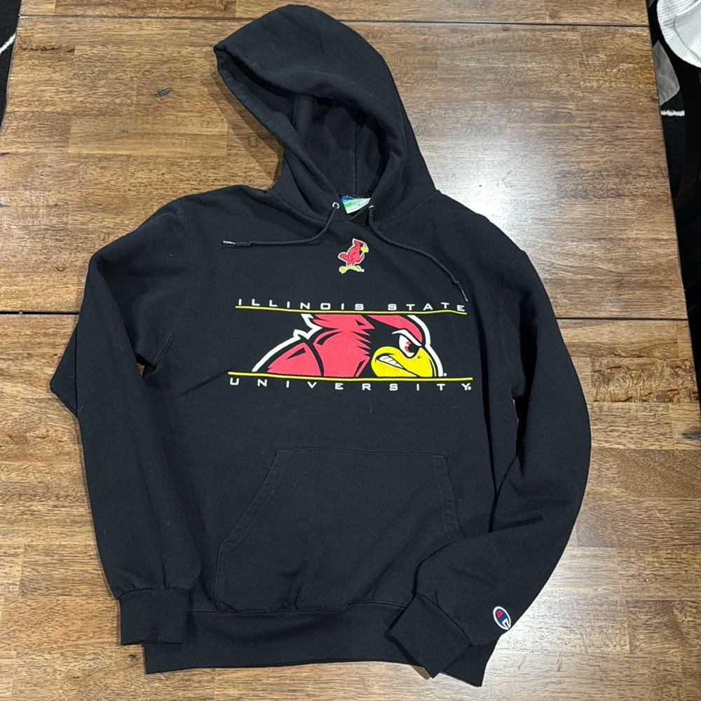 Champion Illinois State Sweatshirt with Hood. Size Small.